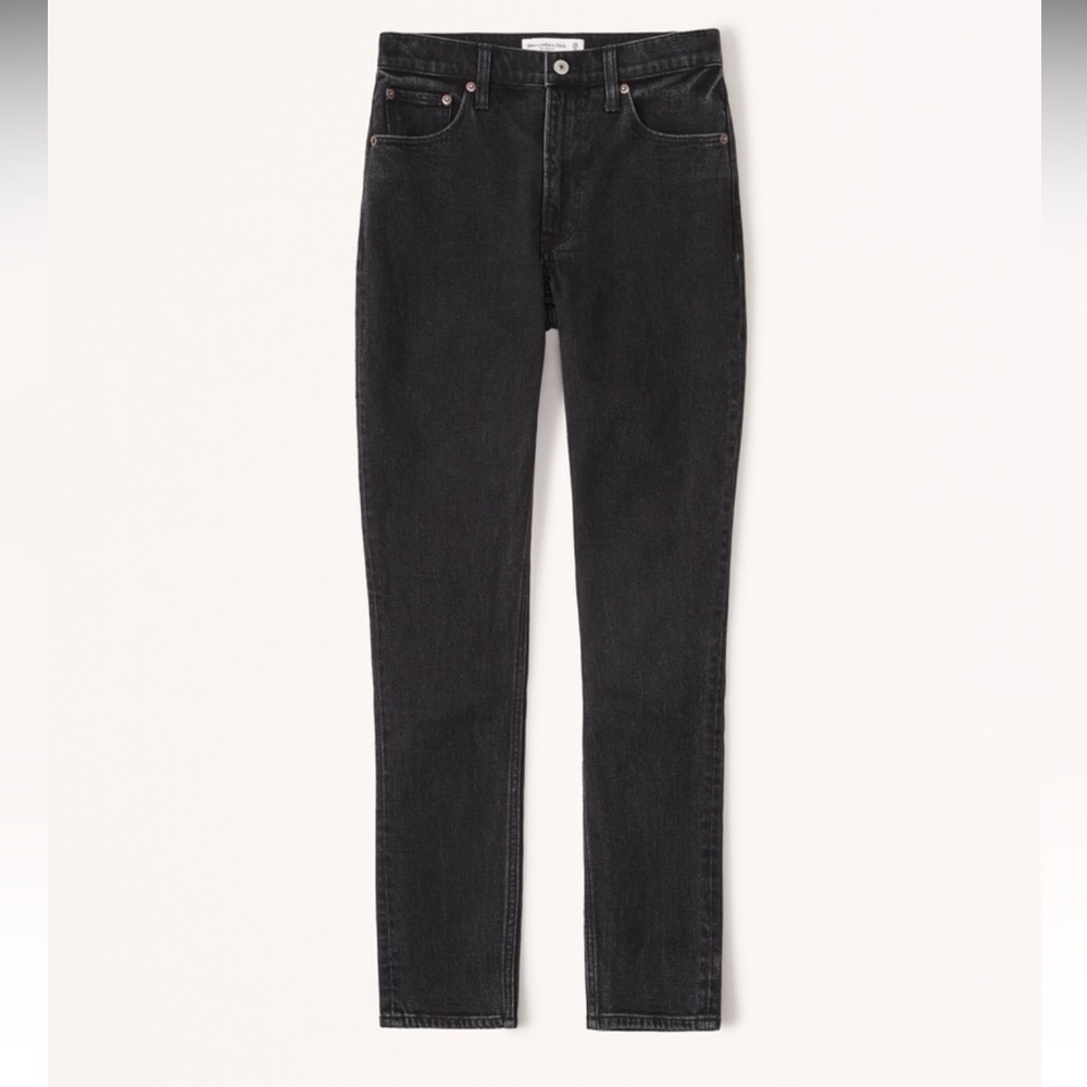 NWT Abercrombie The Skinny High Rise Black Jeans